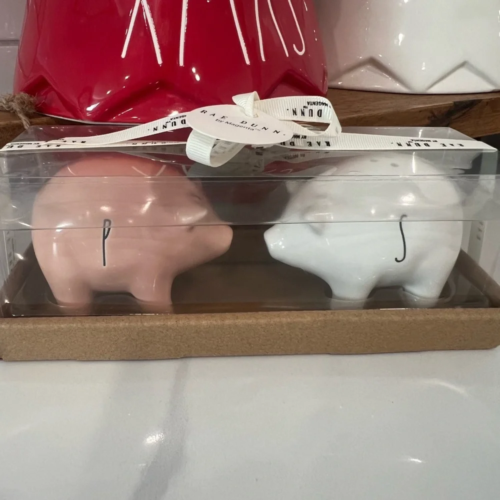 Cute. Rae Dunn. pig. salt and pepper